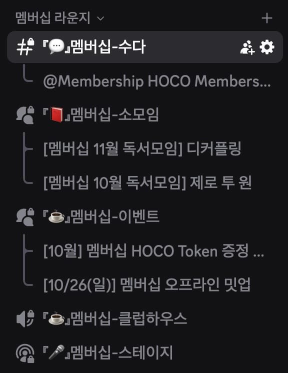 멤버십 전용 채널